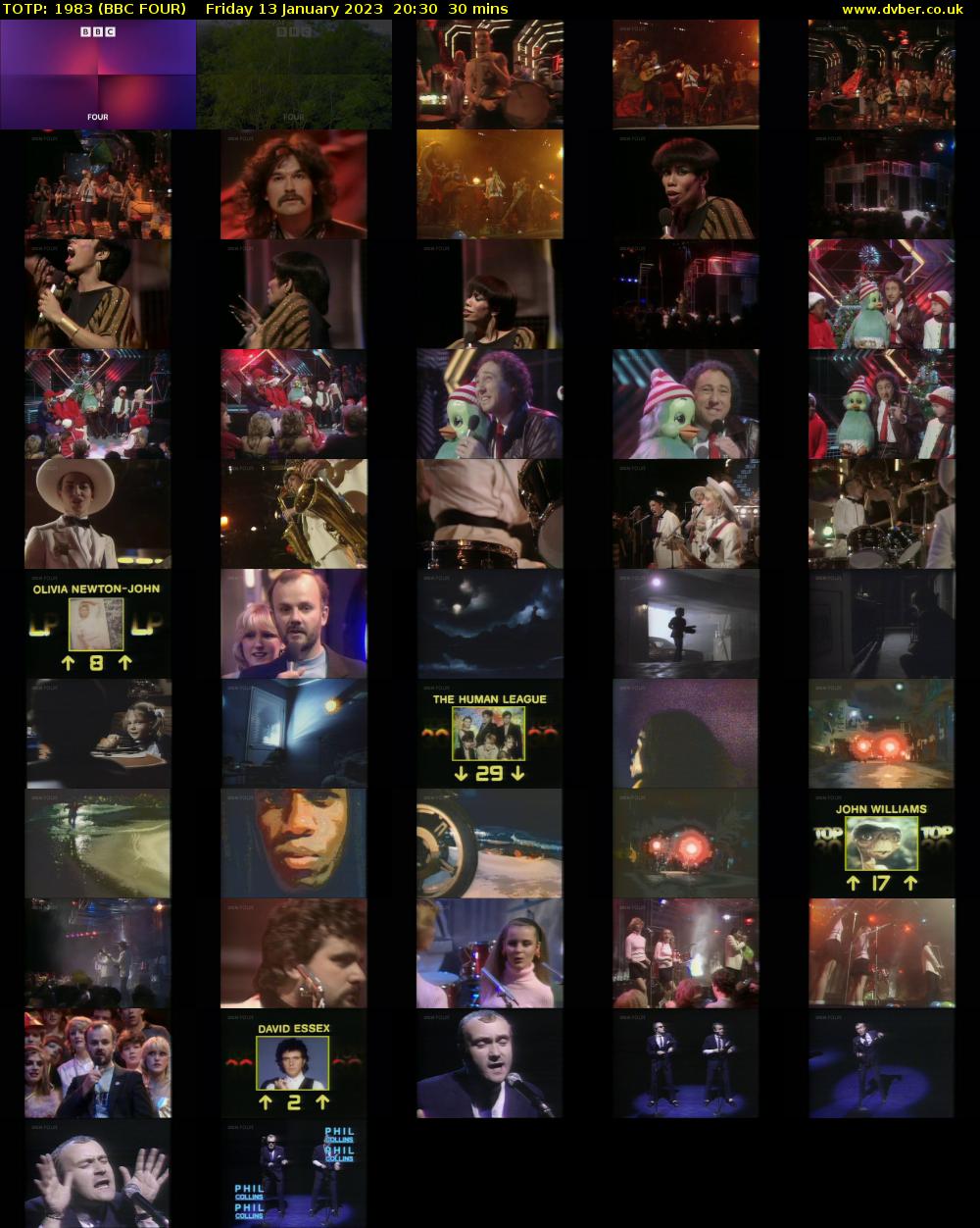 TOTP: 1983 (BBC FOUR) Friday 13 January 2023 20:30 - 21:00