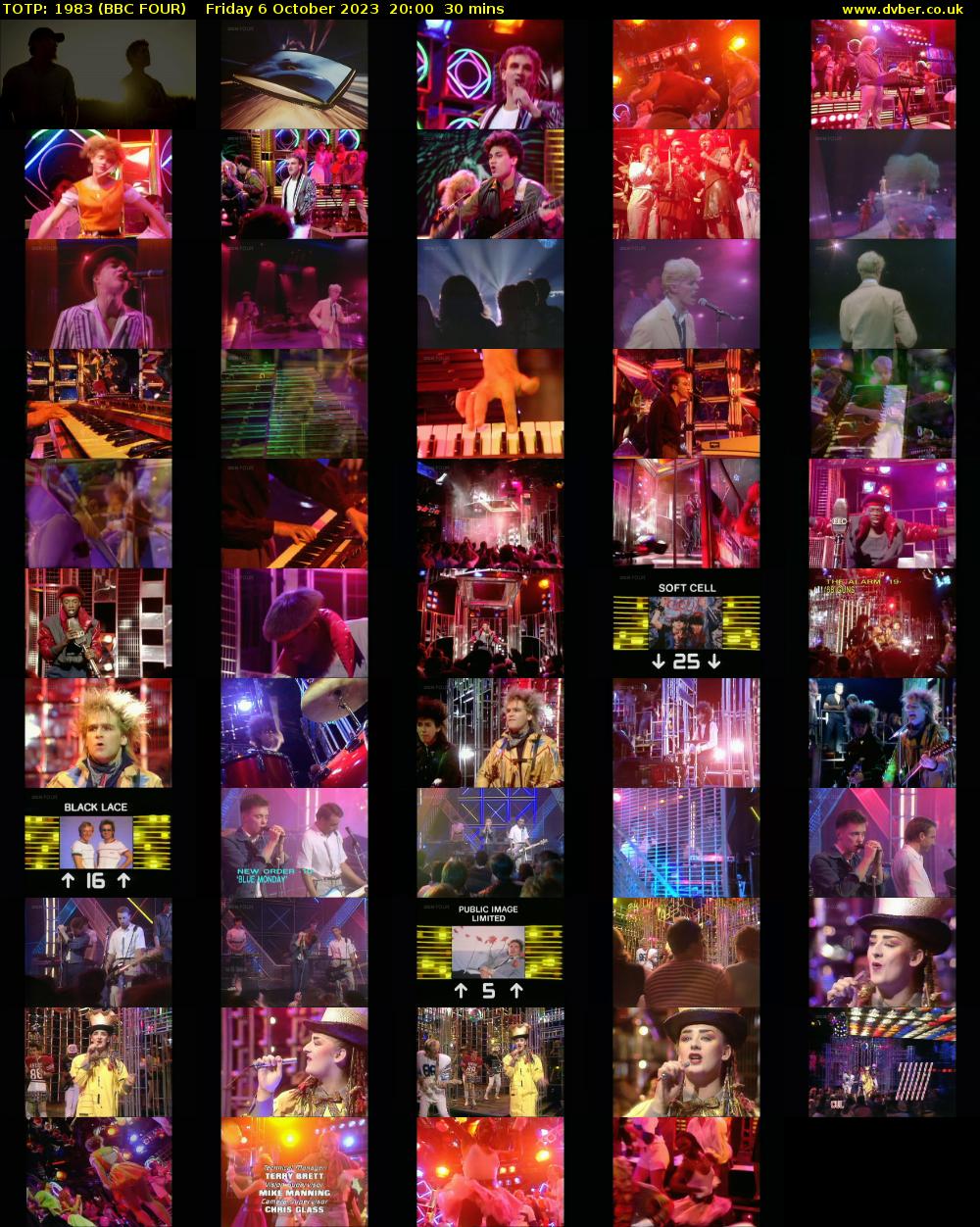 TOTP: 1983 (BBC FOUR) Friday 6 October 2023 20:00 - 20:30