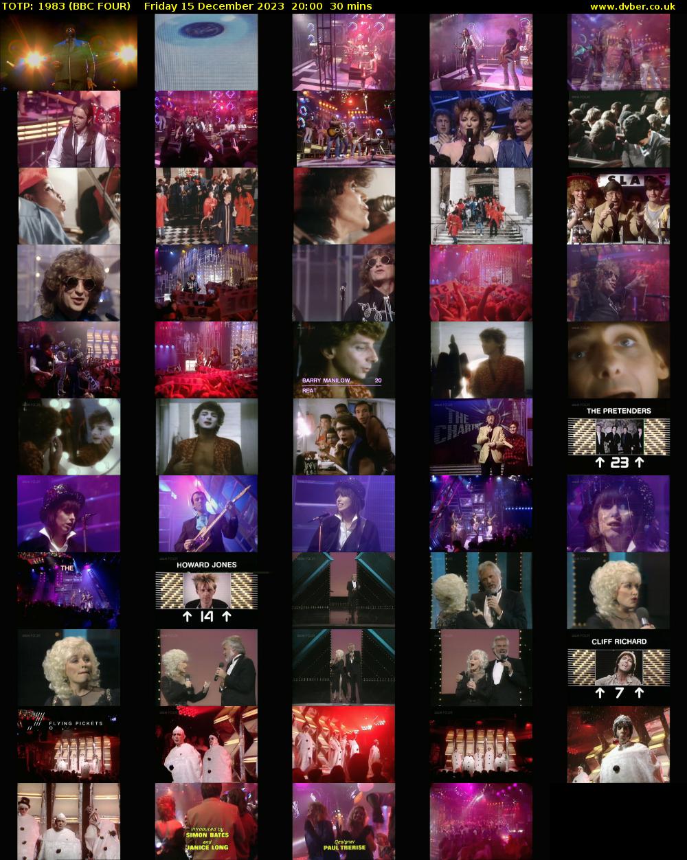 TOTP: 1983 (BBC FOUR) Friday 15 December 2023 20:00 - 20:30