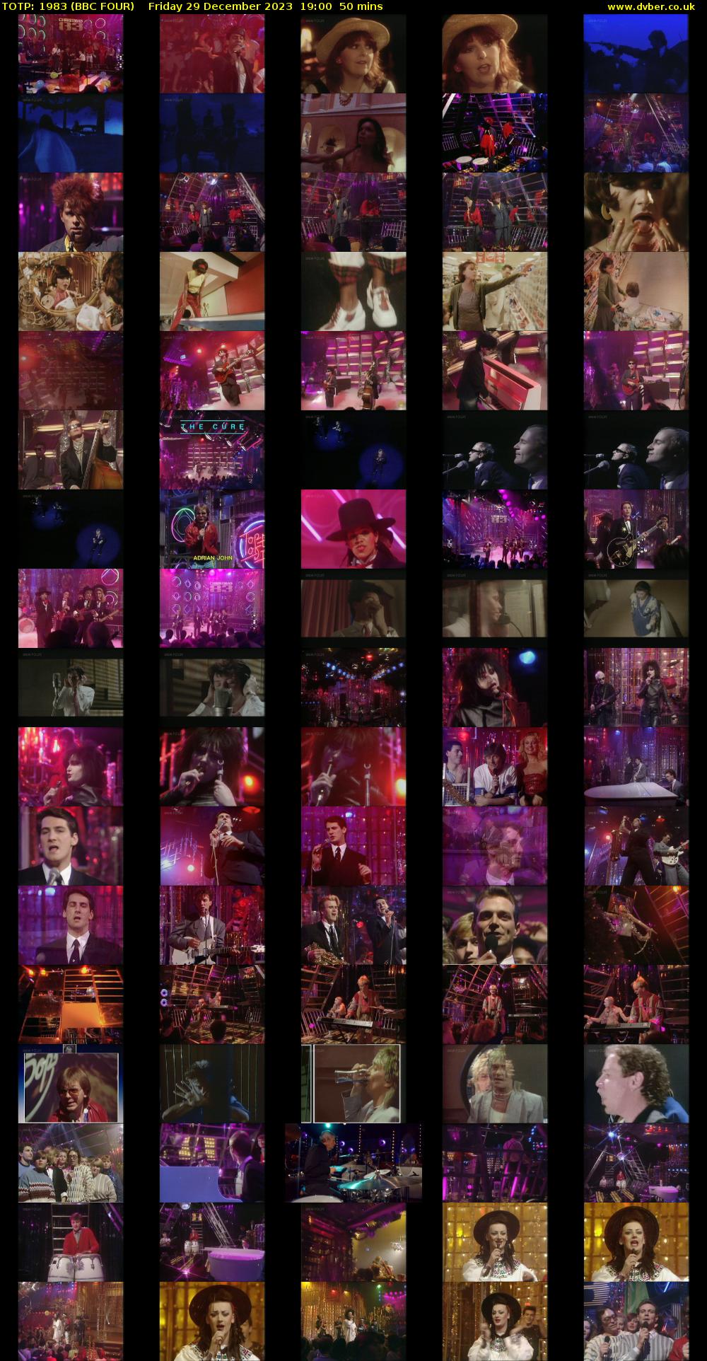 TOTP: 1983 (BBC FOUR) Friday 29 December 2023 19:00 - 19:50