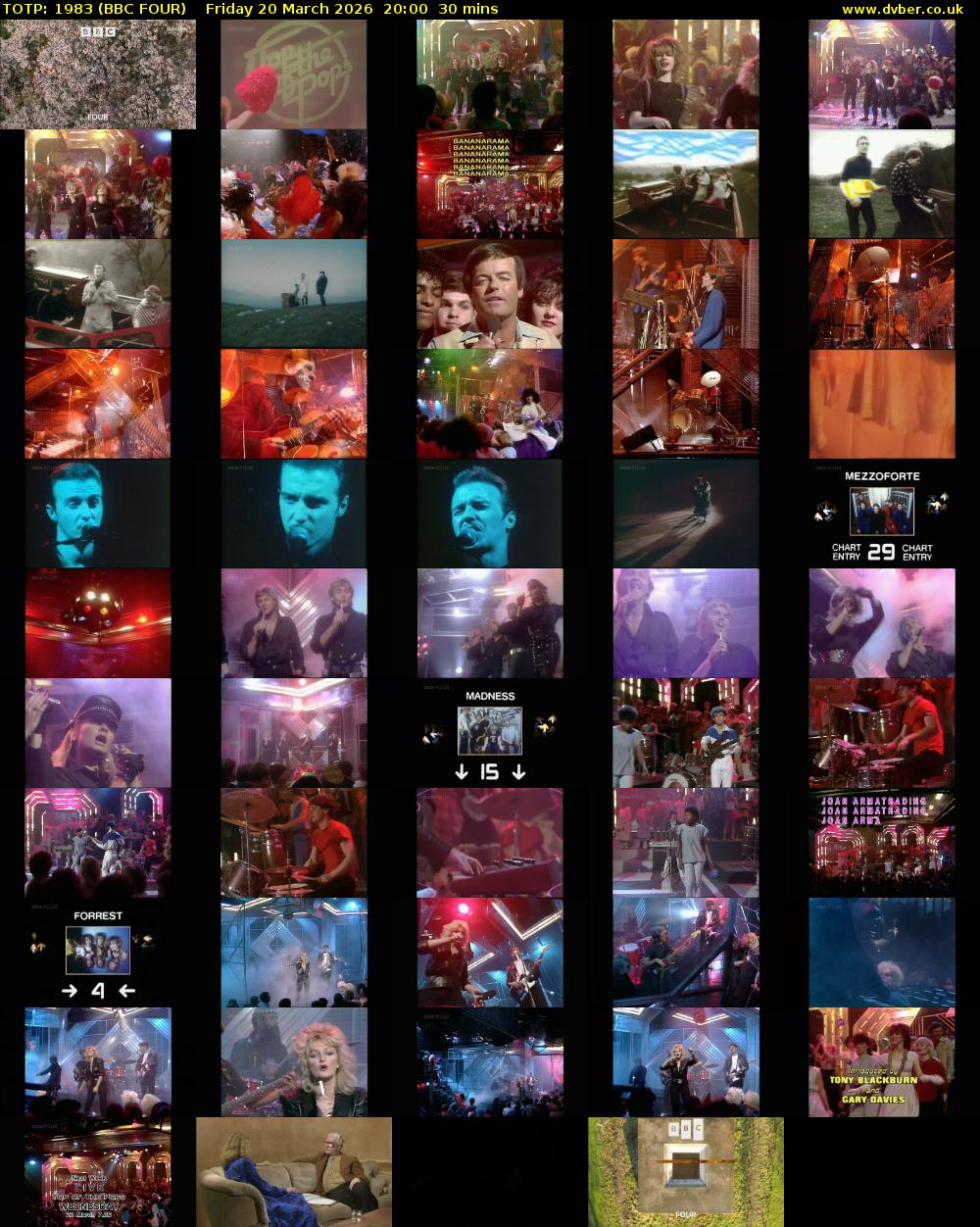 TOTP: 1983 (BBC FOUR) Friday 20 March 2026 20:00 - 20:30