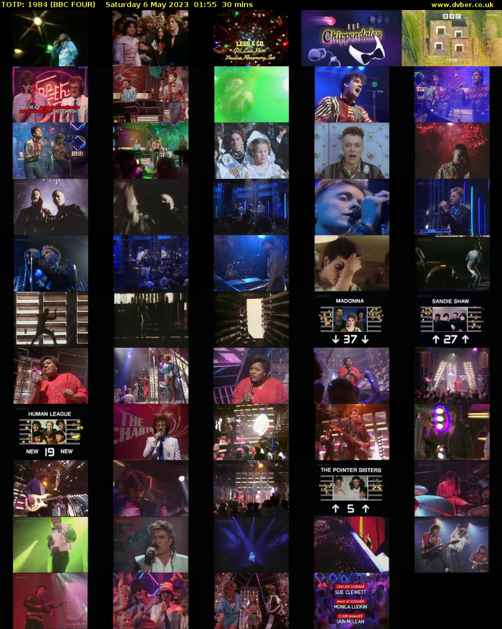 TOTP: 1984 (BBC FOUR) Saturday 6 May 2023 01:55 - 02:25