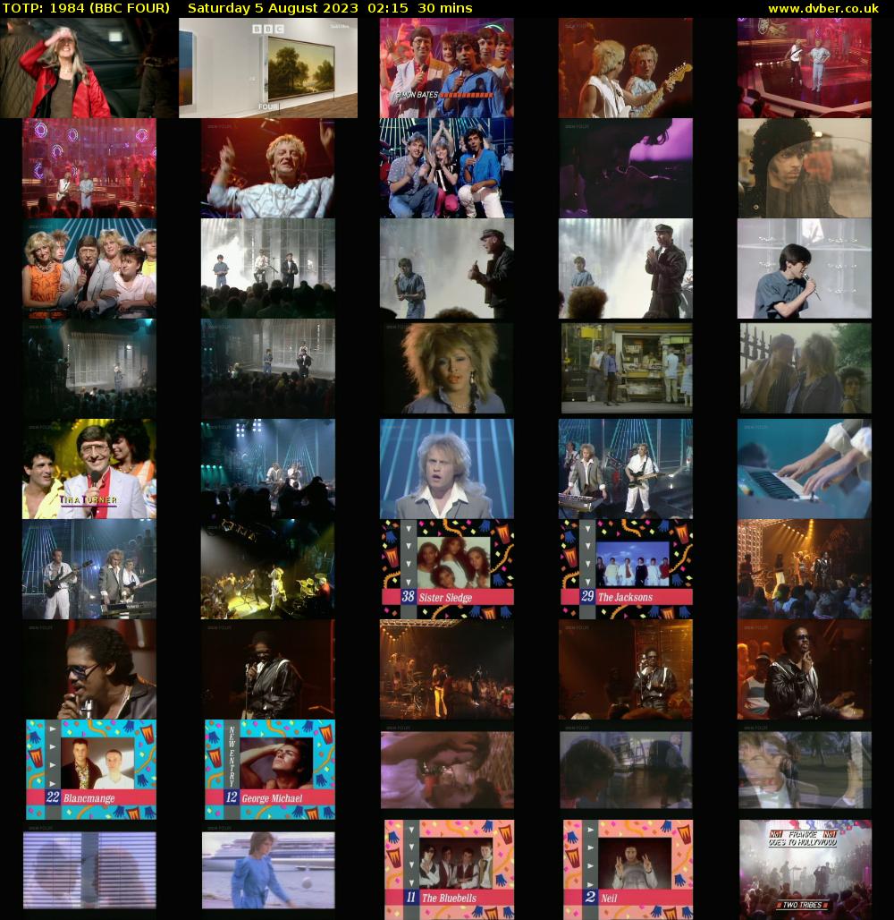 TOTP: 1984 (BBC FOUR) Saturday 5 August 2023 02:15 - 02:45