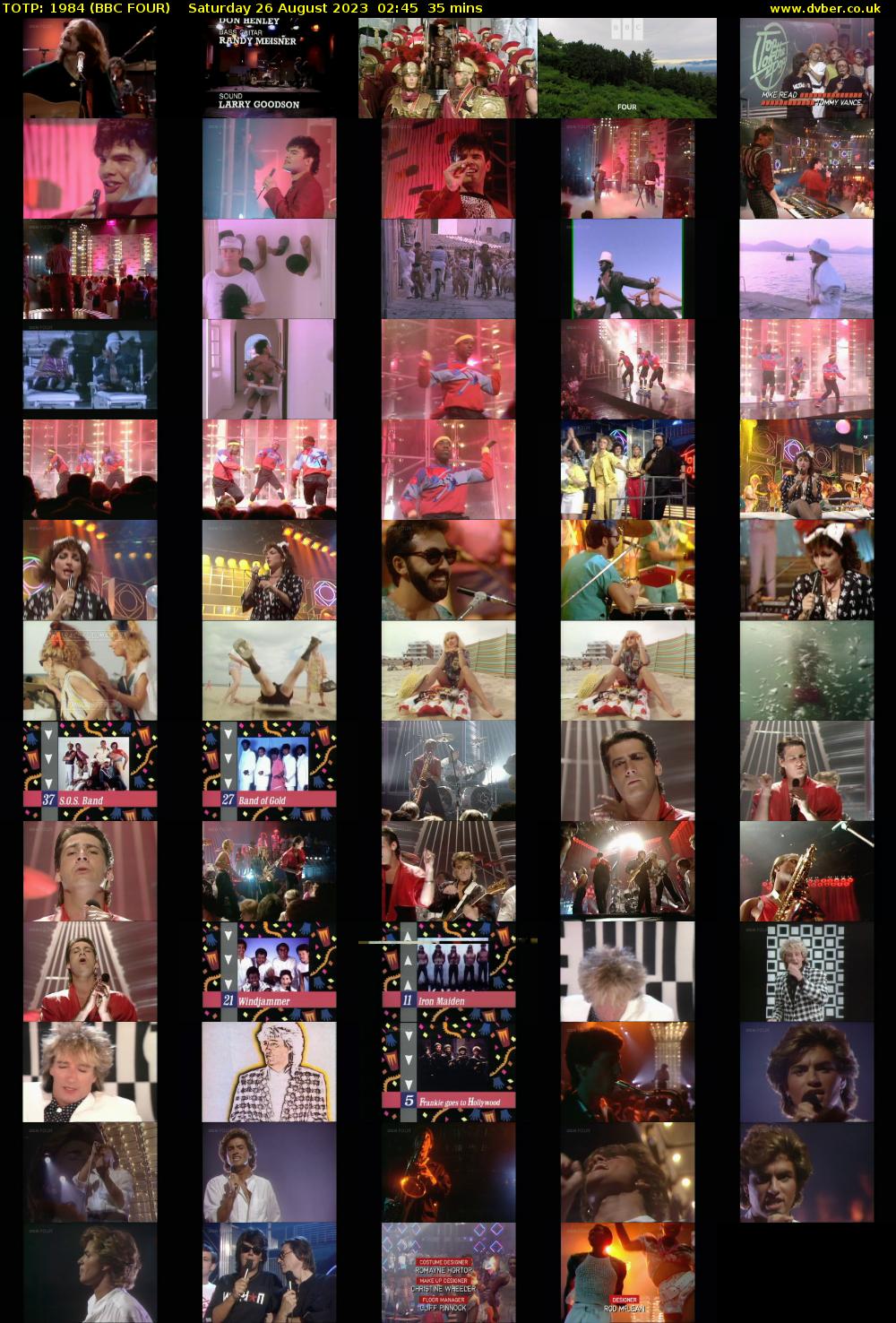 TOTP: 1984 (BBC FOUR) Saturday 26 August 2023 02:45 - 03:20