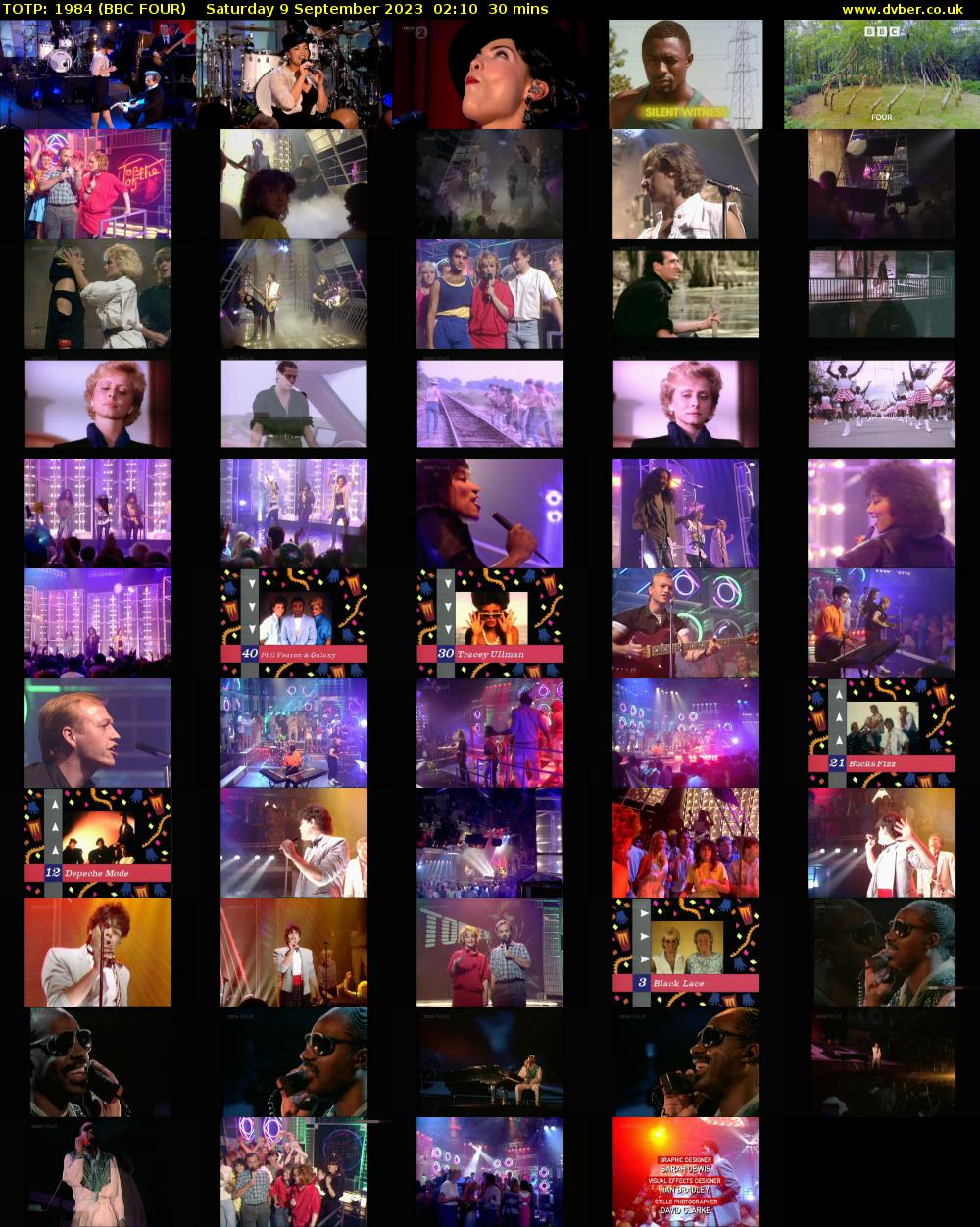 TOTP: 1984 (BBC FOUR) Saturday 9 September 2023 02:10 - 02:40