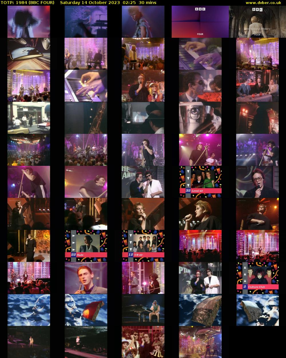 TOTP: 1984 (BBC FOUR) Saturday 14 October 2023 02:25 - 02:55