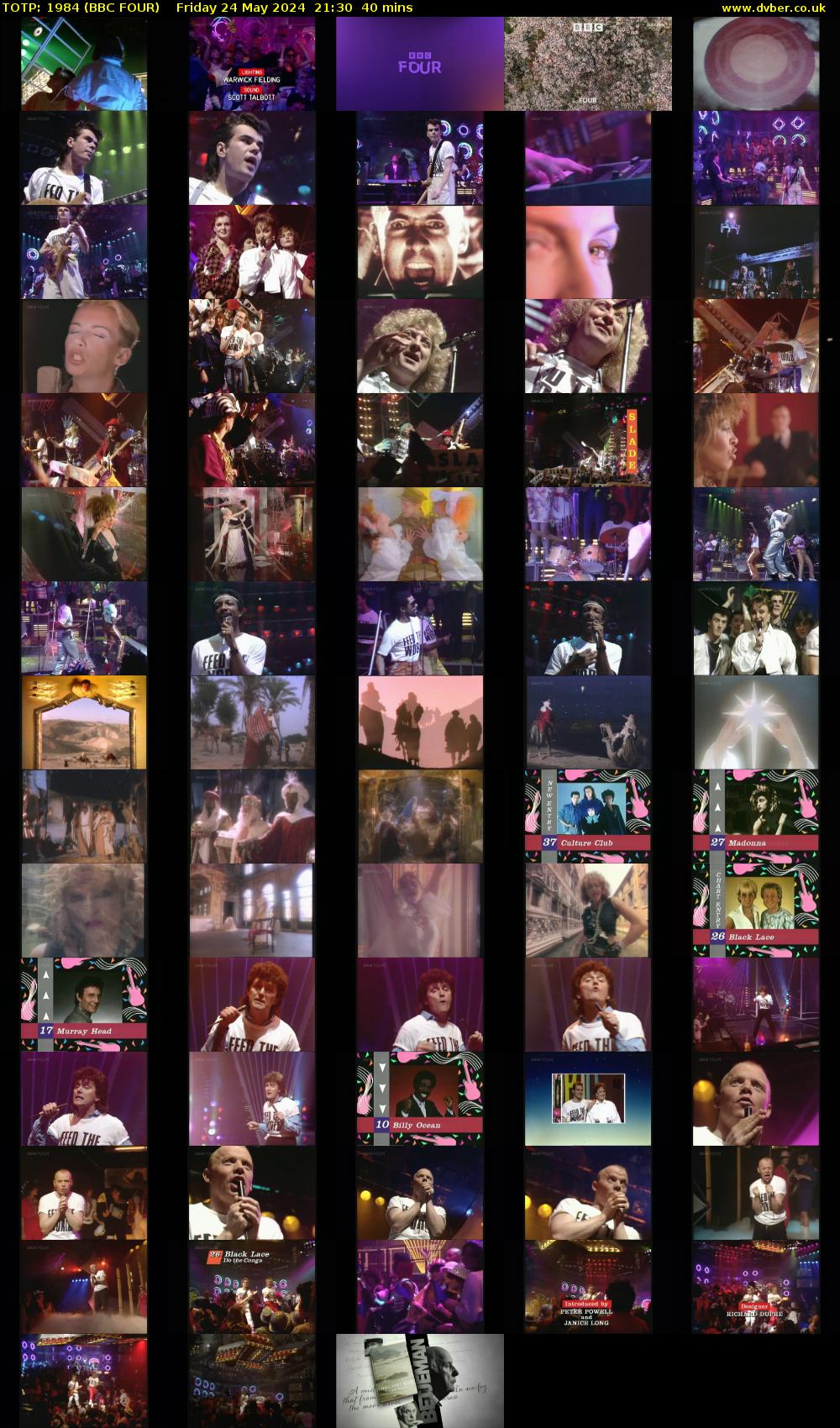 TOTP: 1984 (BBC FOUR) Friday 24 May 2024 21:30 - 22:10