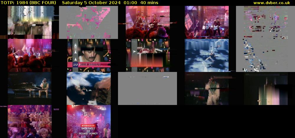 TOTP: 1984 (BBC FOUR) Saturday 5 October 2024 01:00 - 01:40