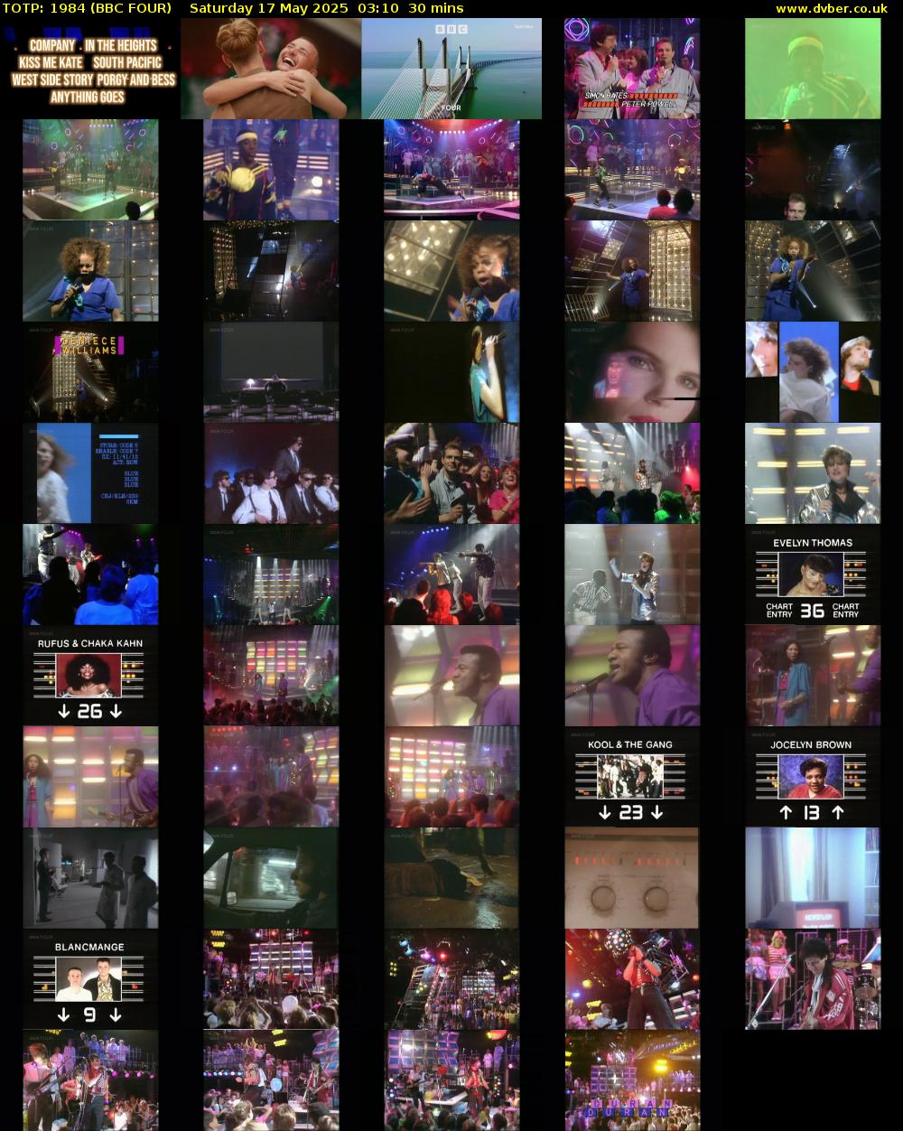 TOTP: 1984 (BBC FOUR) Saturday 17 May 2025 03:10 - 03:40