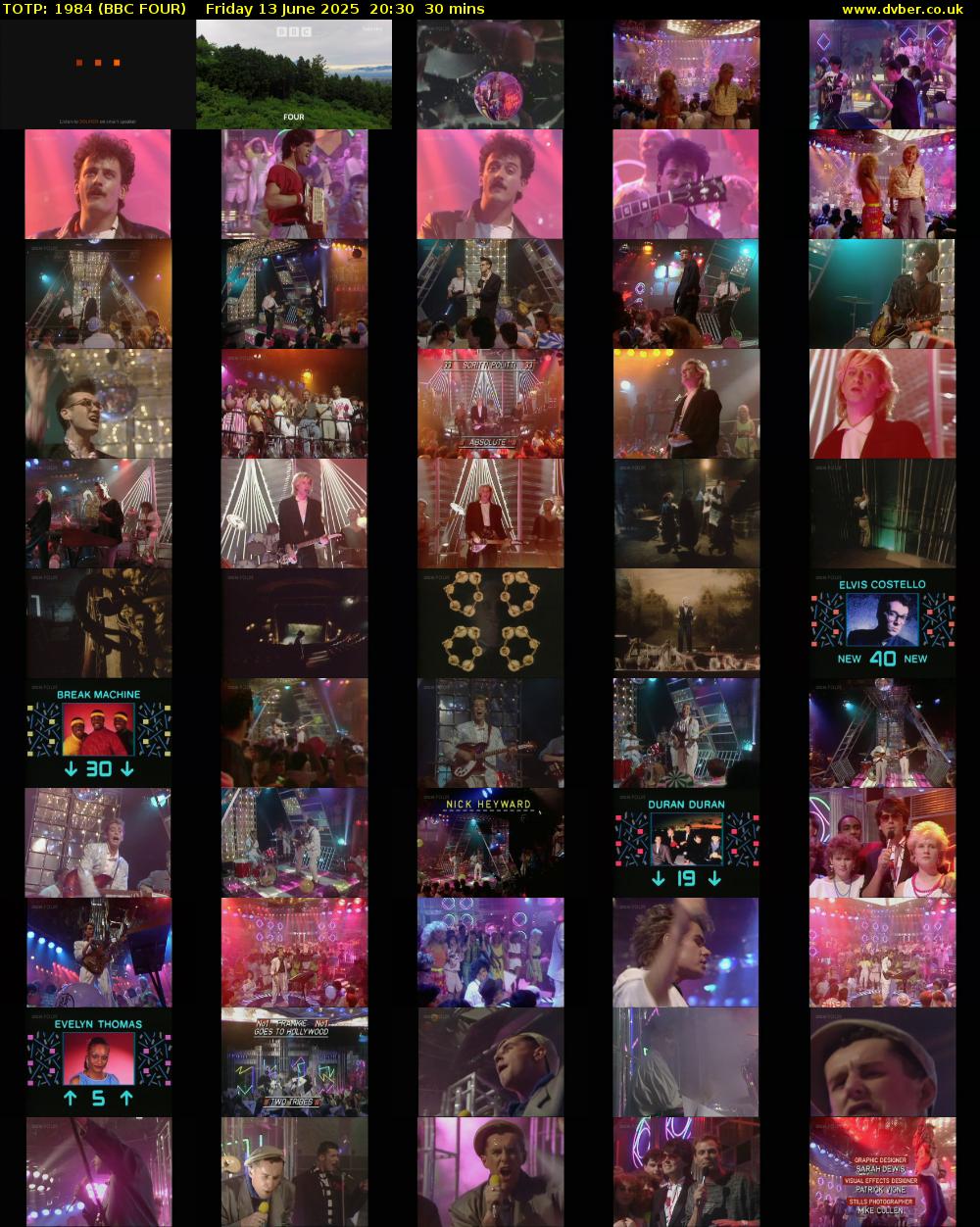 TOTP: 1984 (BBC FOUR) Friday 13 June 2025 20:30 - 21:00