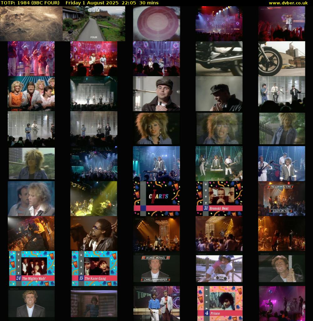 TOTP: 1984 (BBC FOUR) Friday 1 August 2025 22:05 - 22:35