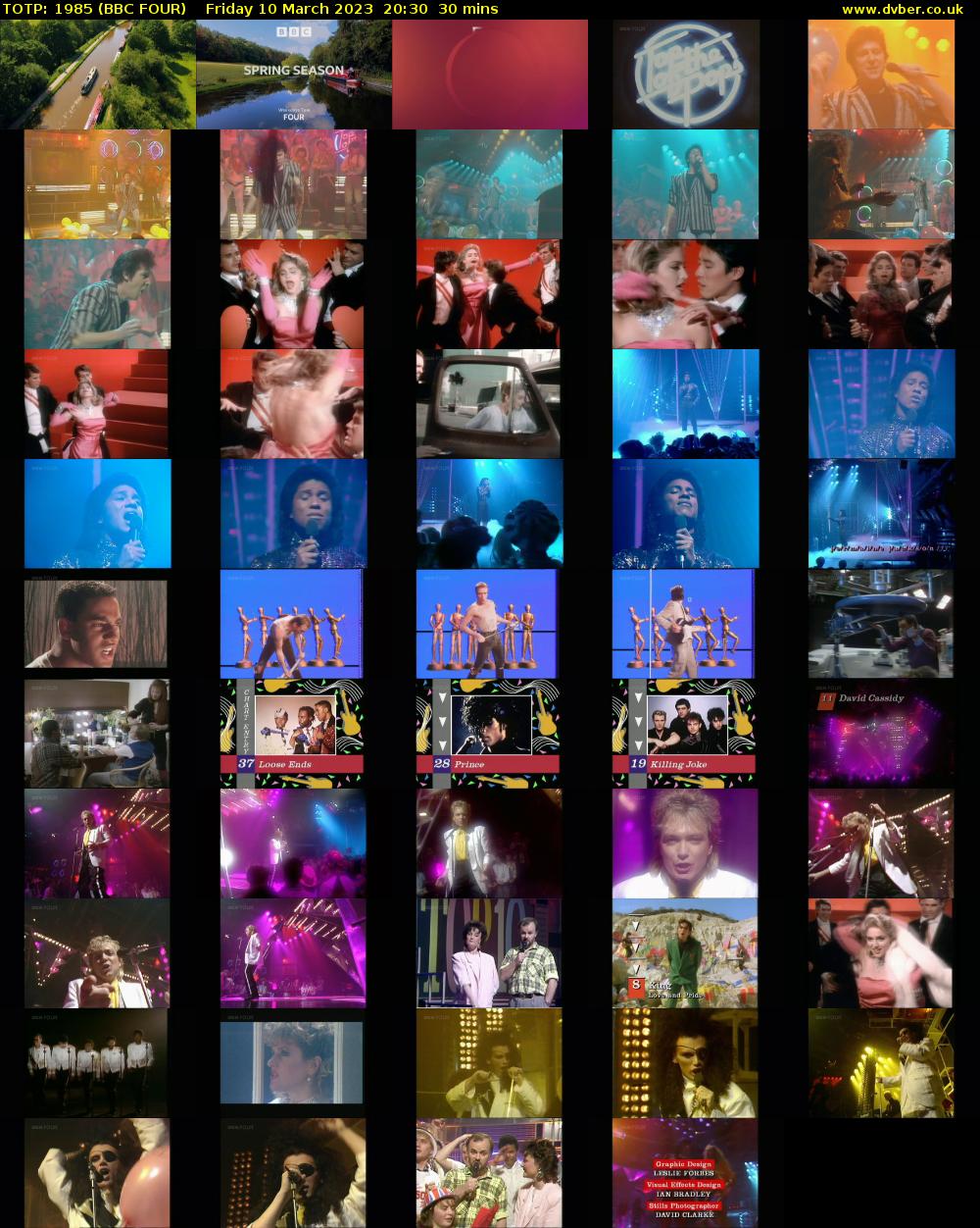 TOTP: 1985 (BBC FOUR) Friday 10 March 2023 20:30 - 21:00
