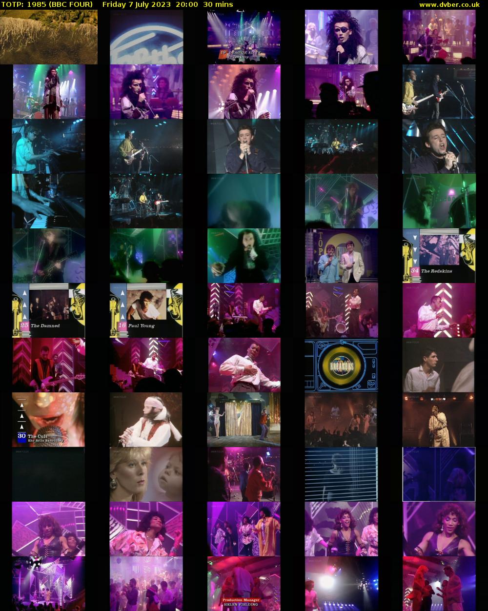 TOTP: 1985 (BBC FOUR) Friday 7 July 2023 20:00 - 20:30