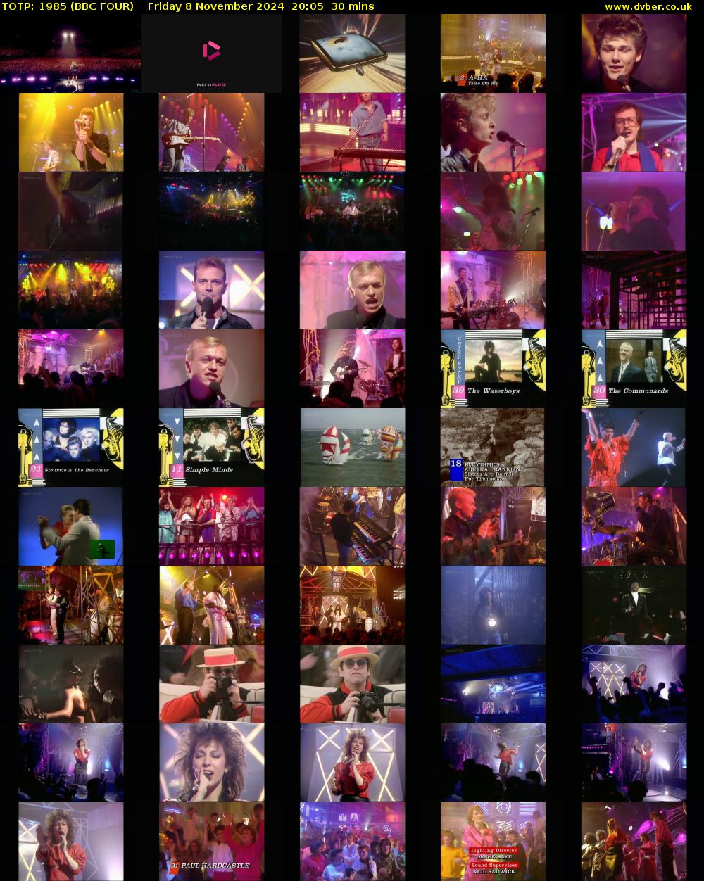 TOTP: 1985 (BBC FOUR) Friday 8 November 2024 20:05 - 20:35