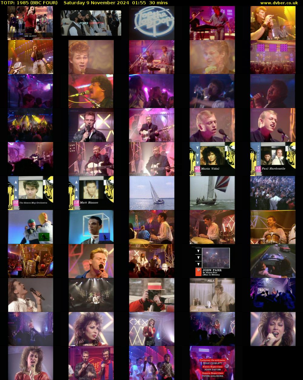 TOTP: 1985 (BBC FOUR) Saturday 9 November 2024 01:55 - 02:25
