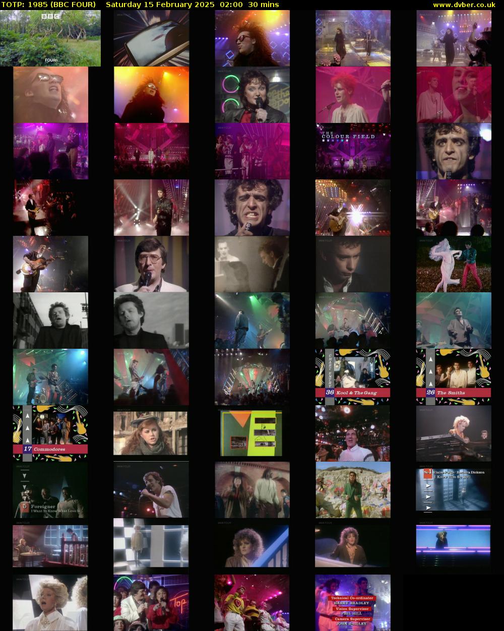 TOTP: 1985 (BBC FOUR) Saturday 15 February 2025 02:00 - 02:30