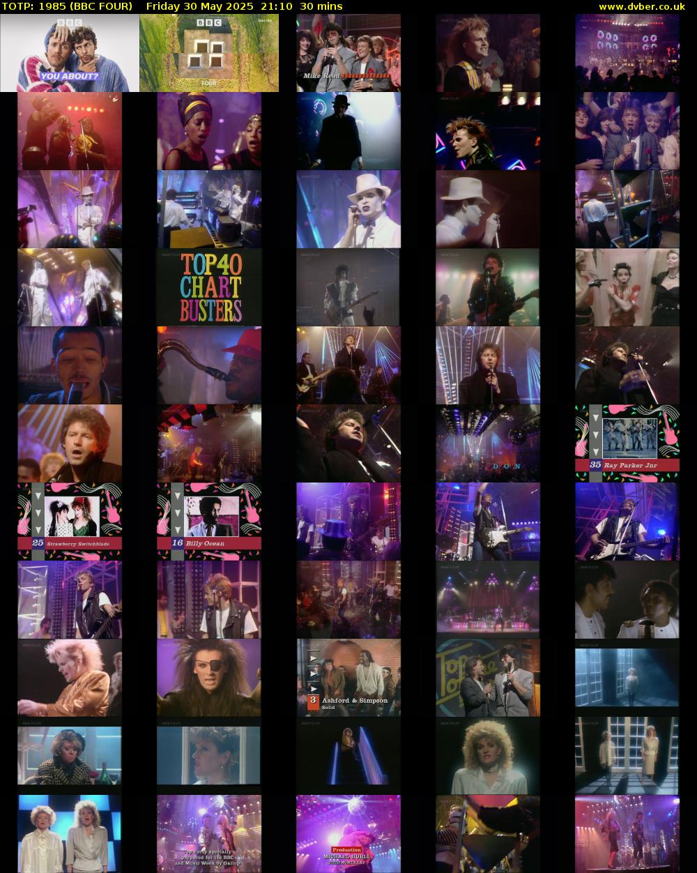 TOTP: 1985 (BBC FOUR) Friday 30 May 2025 21:10 - 21:40