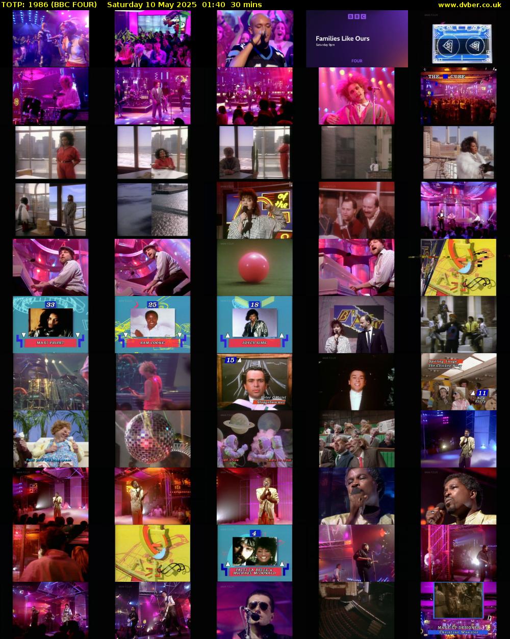 TOTP: 1986 (BBC FOUR) Saturday 10 May 2025 01:40 - 02:10