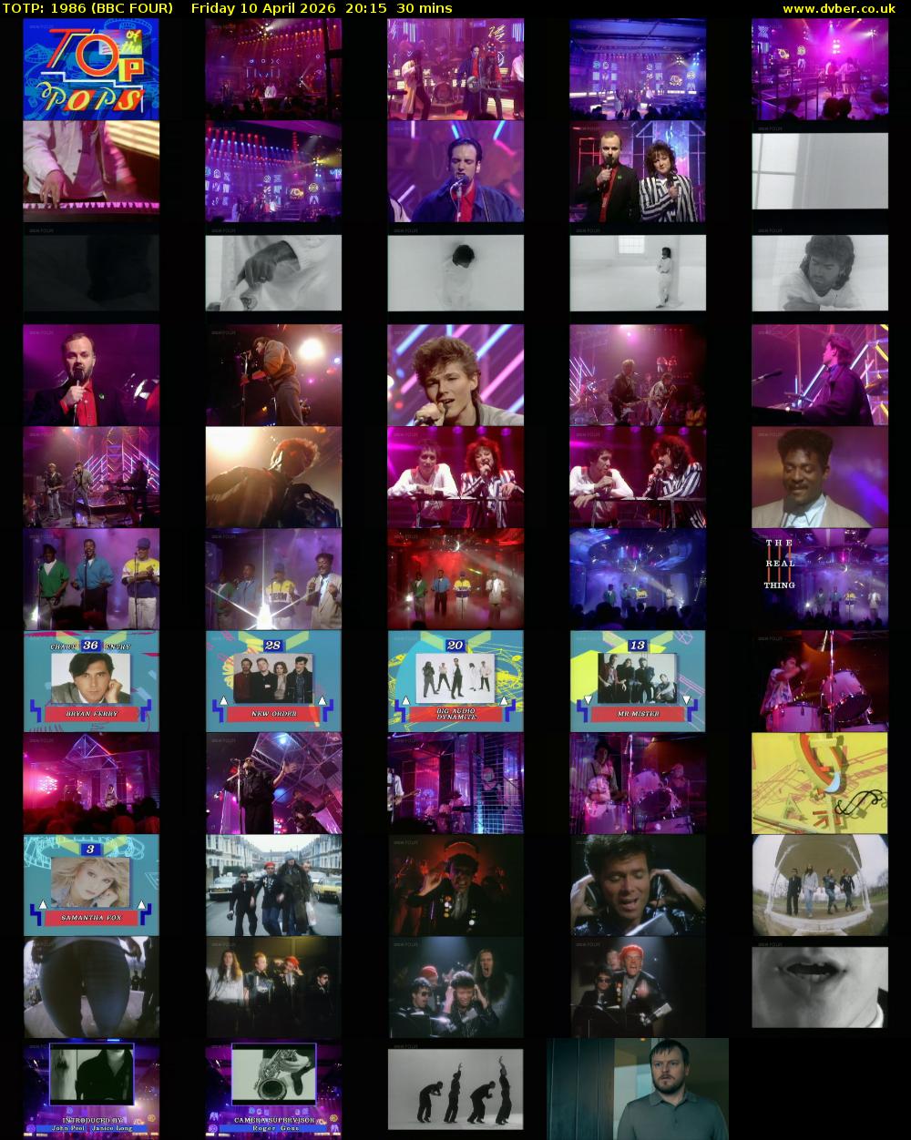 TOTP: 1986 (BBC FOUR) Friday 10 April 2026 20:15 - 20:45
