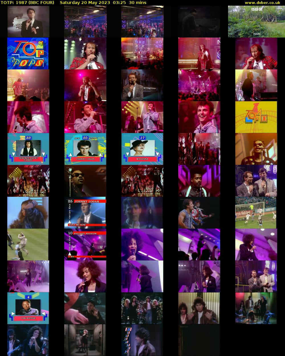 TOTP: 1987 (BBC FOUR) Saturday 20 May 2023 03:25 - 03:55