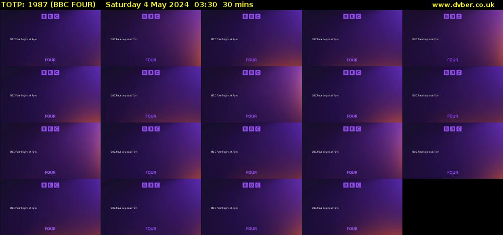 TOTP: 1987 (BBC FOUR) Saturday 4 May 2024 03:30 - 04:00