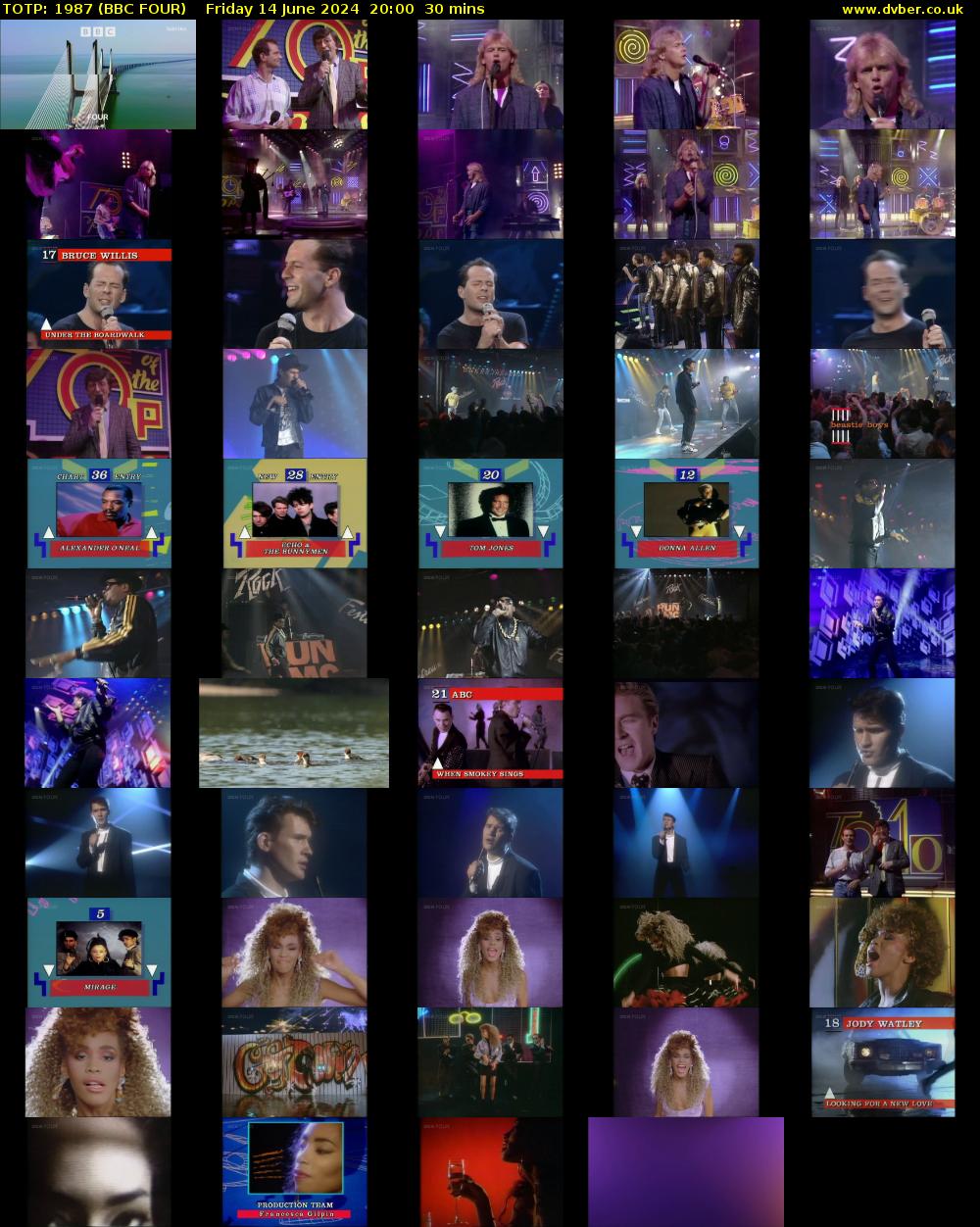 TOTP: 1987 (BBC FOUR) Friday 14 June 2024 20:00 - 20:30