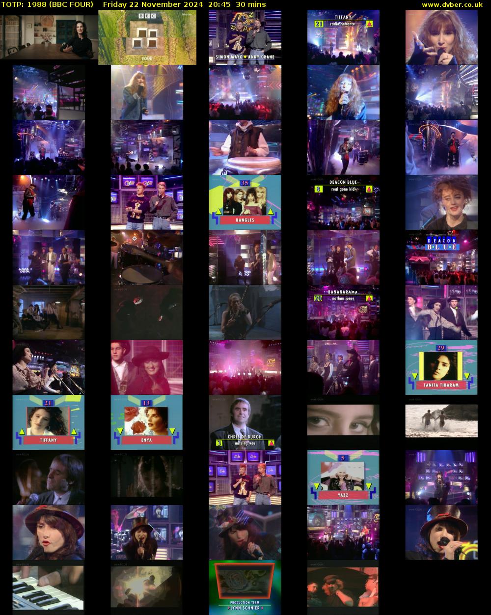 TOTP: 1988 (BBC FOUR) Friday 22 November 2024 20:45 - 21:15