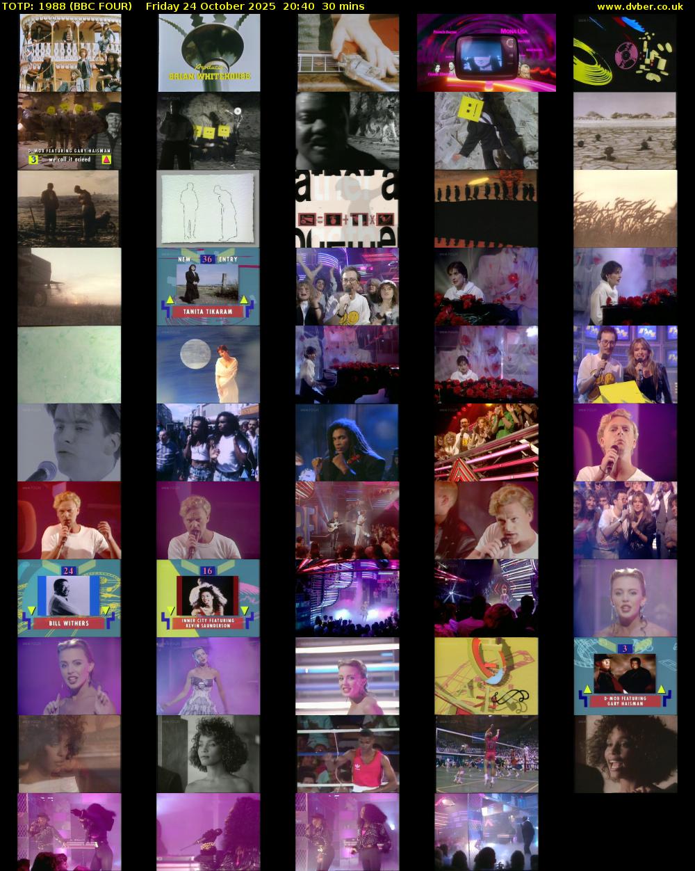 TOTP: 1988 (BBC FOUR) Friday 24 October 2025 20:40 - 21:10