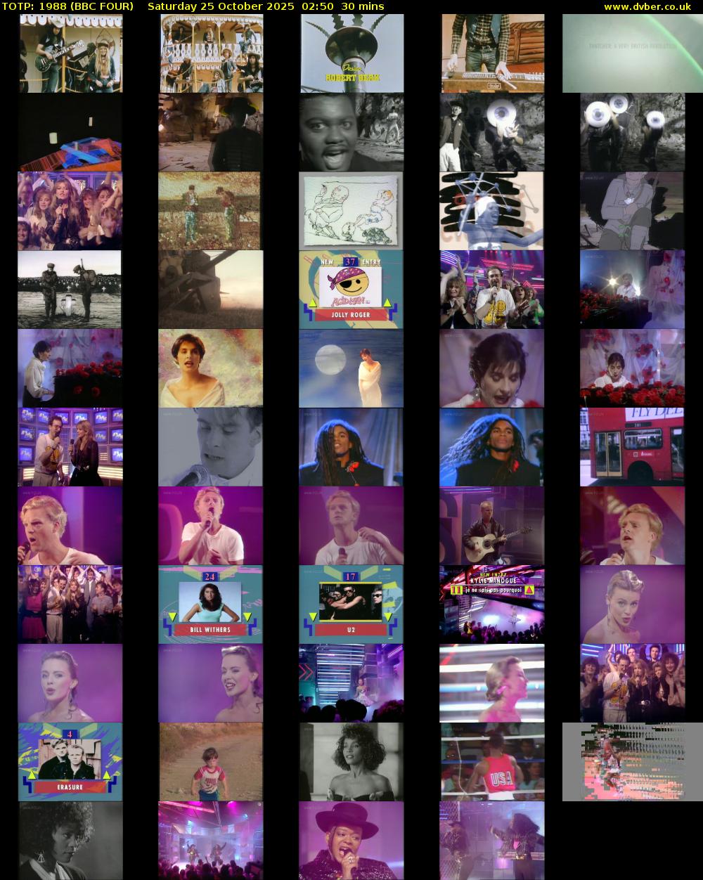 TOTP: 1988 (BBC FOUR) Saturday 25 October 2025 02:50 - 03:20