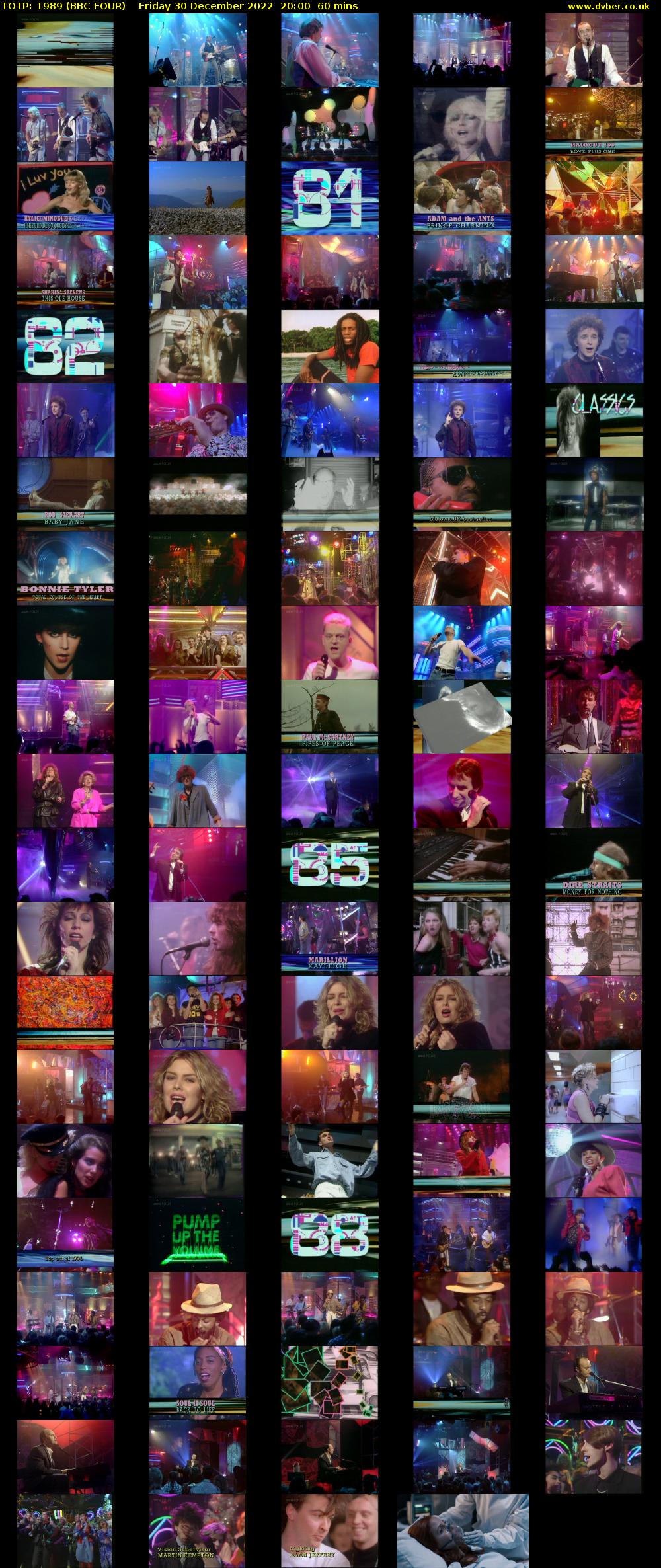 TOTP: 1989 (BBC FOUR) Friday 30 December 2022 20:00 - 21:00