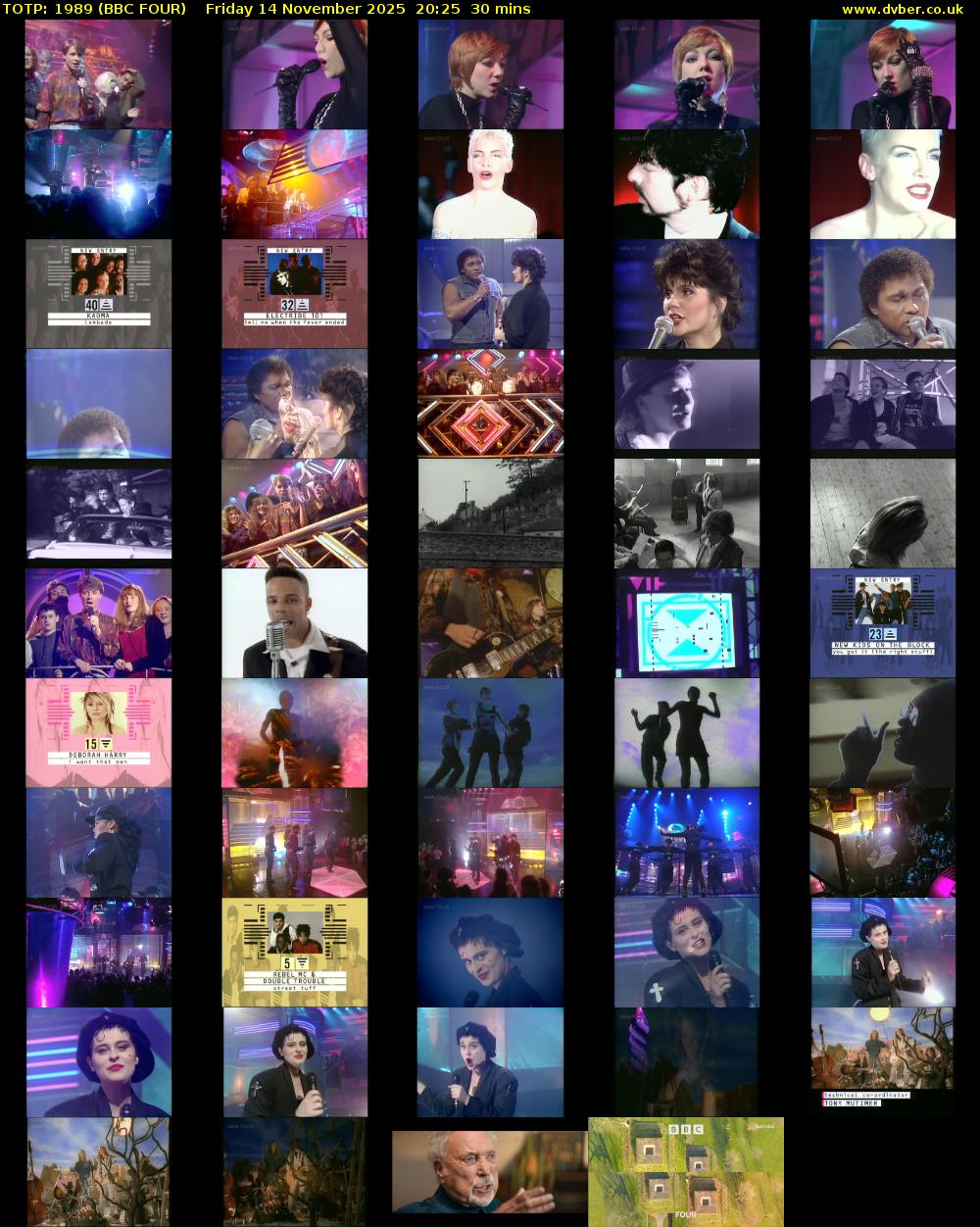TOTP: 1989 (BBC FOUR) Friday 14 November 2025 20:25 - 20:55