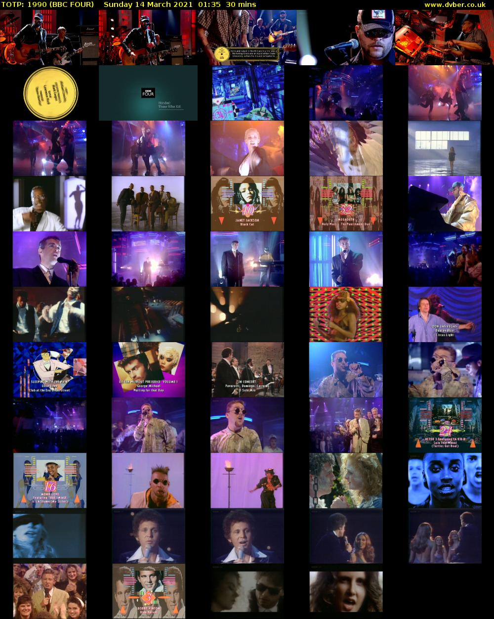 TOTP: 1990 (BBC FOUR) Sunday 14 March 2021 01:35 - 02:05