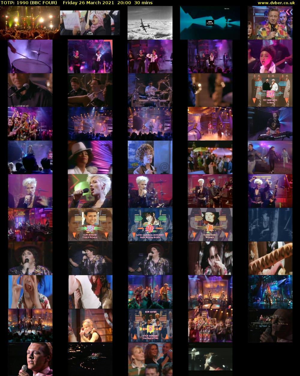 TOTP: 1990 (BBC FOUR) Friday 26 March 2021 20:00 - 20:30
