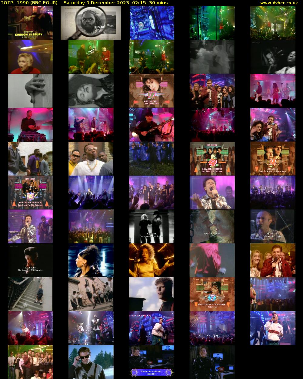 TOTP: 1990 (BBC FOUR) Saturday 9 December 2023 02:15 - 02:45