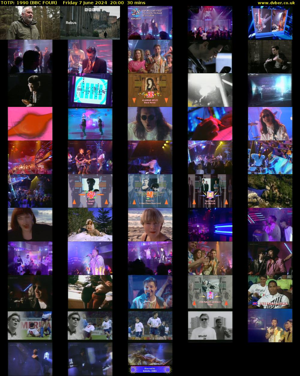 TOTP: 1990 (BBC FOUR) Friday 7 June 2024 20:00 - 20:30