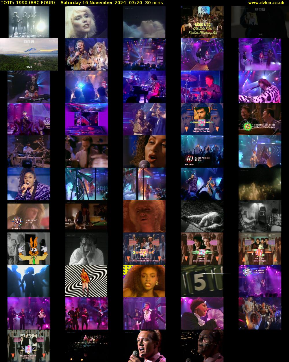 TOTP: 1990 (BBC FOUR) Saturday 16 November 2024 03:20 - 03:50