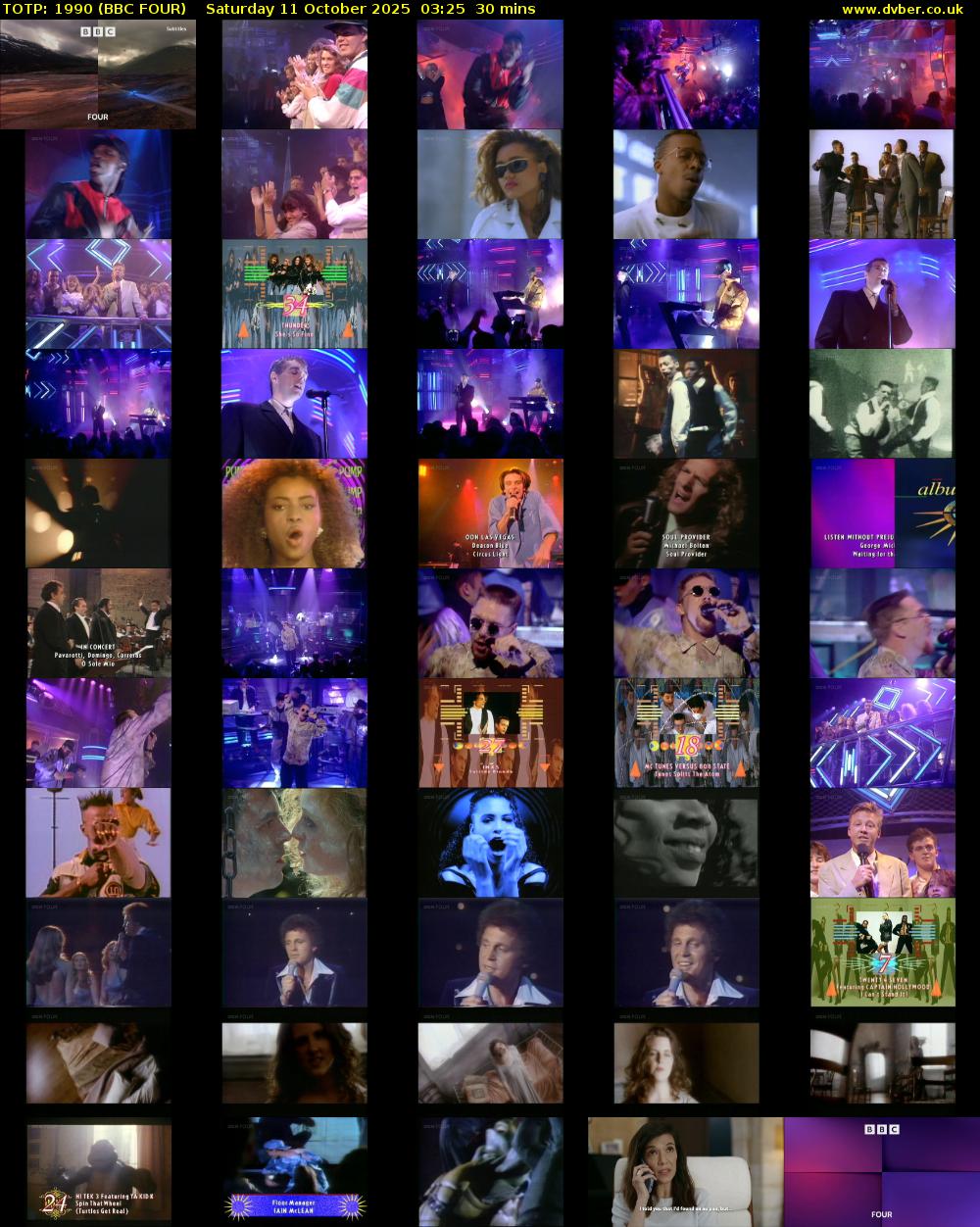 TOTP: 1990 (BBC FOUR) Saturday 11 October 2025 03:25 - 03:55
