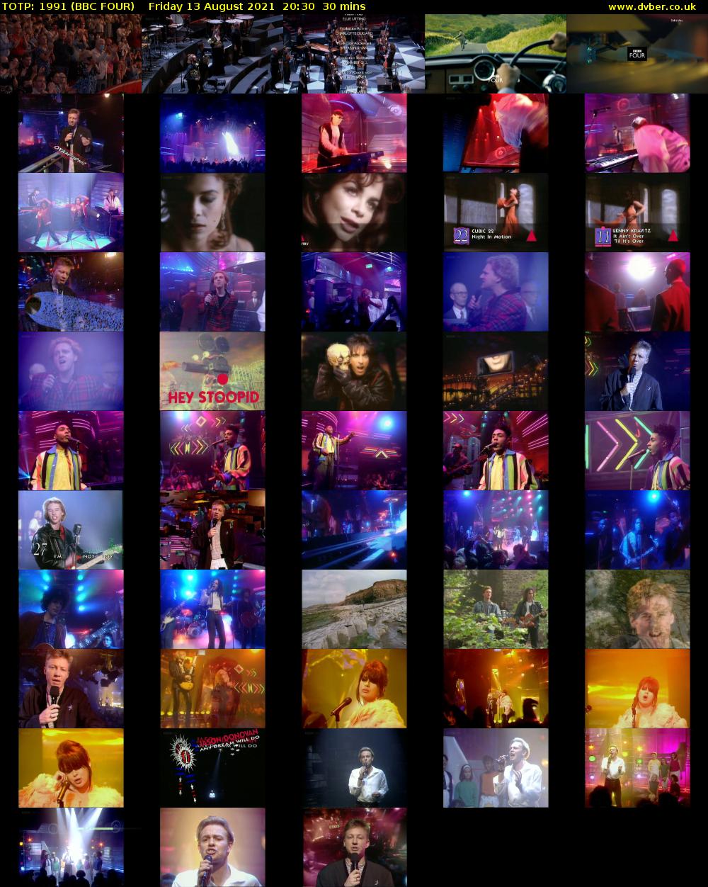 TOTP: 1991 (BBC FOUR) Friday 13 August 2021 20:30 - 21:00