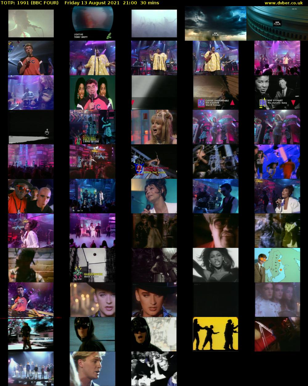 TOTP: 1991 (BBC FOUR) Friday 13 August 2021 21:00 - 21:30