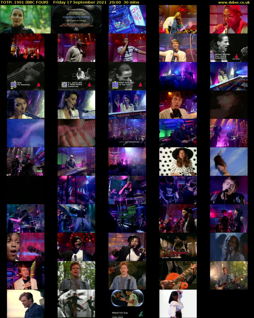 TOTP: 1991 (BBC FOUR) Friday 17 September 2021 20:00 - 20:30
