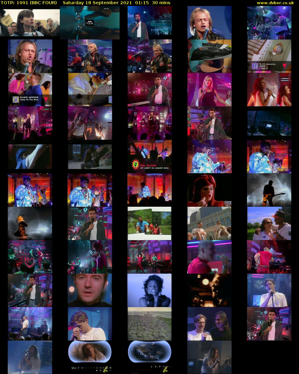 TOTP: 1991 (BBC FOUR) Saturday 18 September 2021 01:15 - 01:45