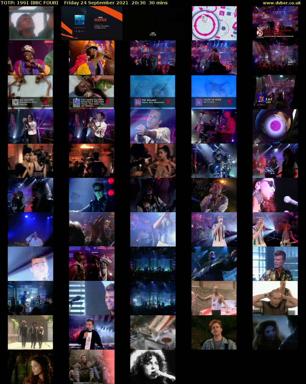 TOTP: 1991 (BBC FOUR) Friday 24 September 2021 20:30 - 21:00