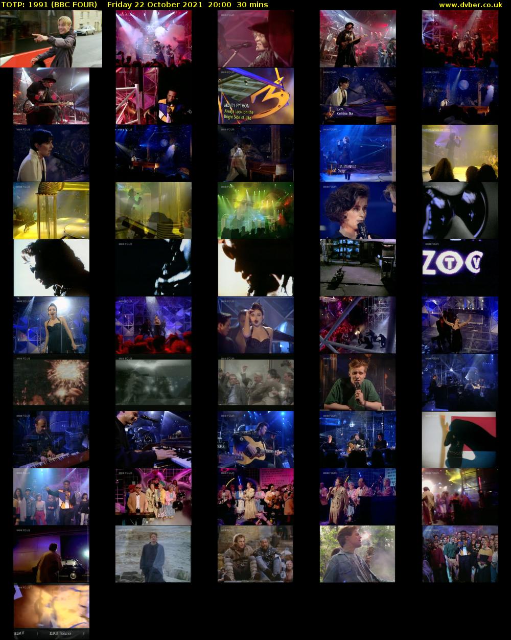 TOTP: 1991 (BBC FOUR) Friday 22 October 2021 20:00 - 20:30