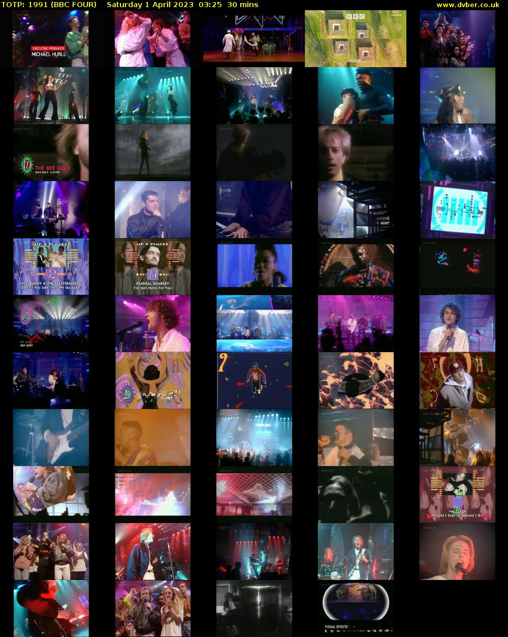 TOTP: 1991 (BBC FOUR) Saturday 1 April 2023 03:25 - 03:55