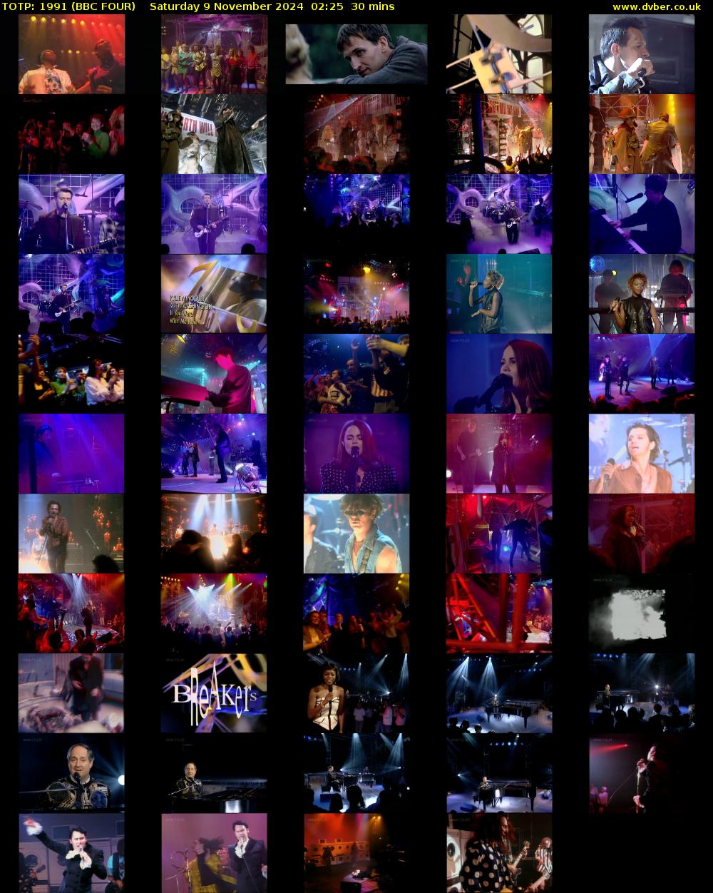 TOTP: 1991 (BBC FOUR) Saturday 9 November 2024 02:25 - 02:55
