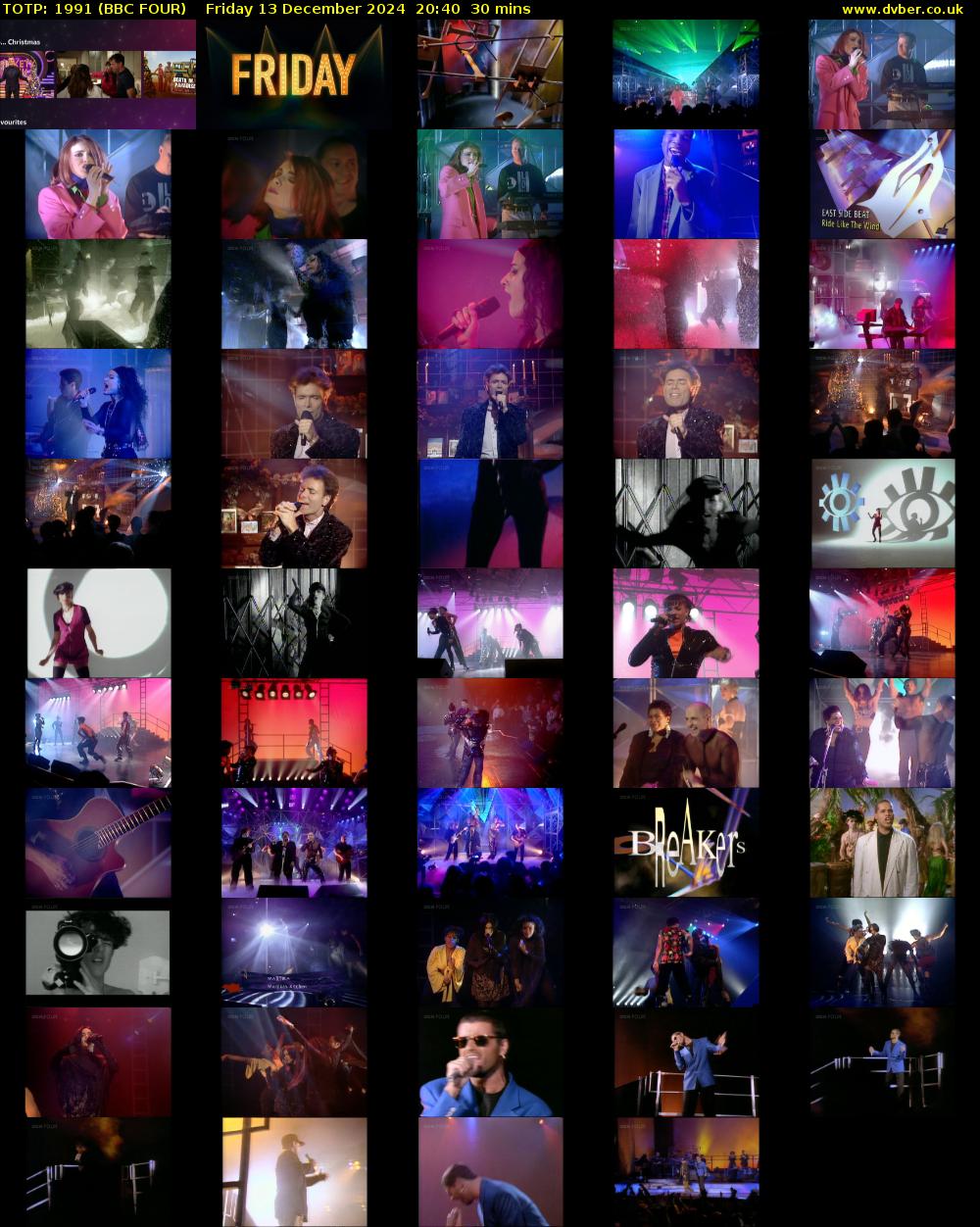 TOTP: 1991 (BBC FOUR) Friday 13 December 2024 20:40 - 21:10