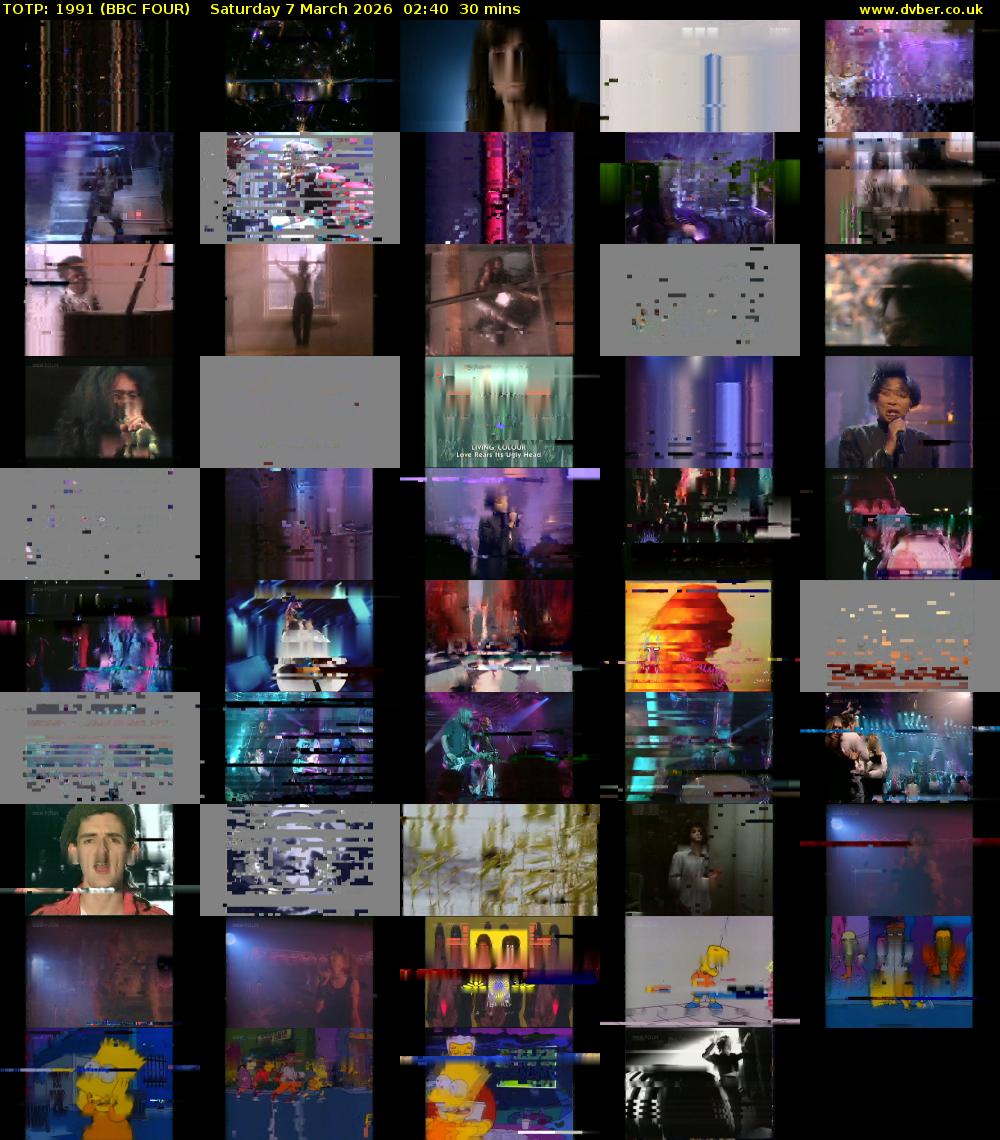 TOTP: 1991 (BBC FOUR) Saturday 7 March 2026 02:40 - 03:10