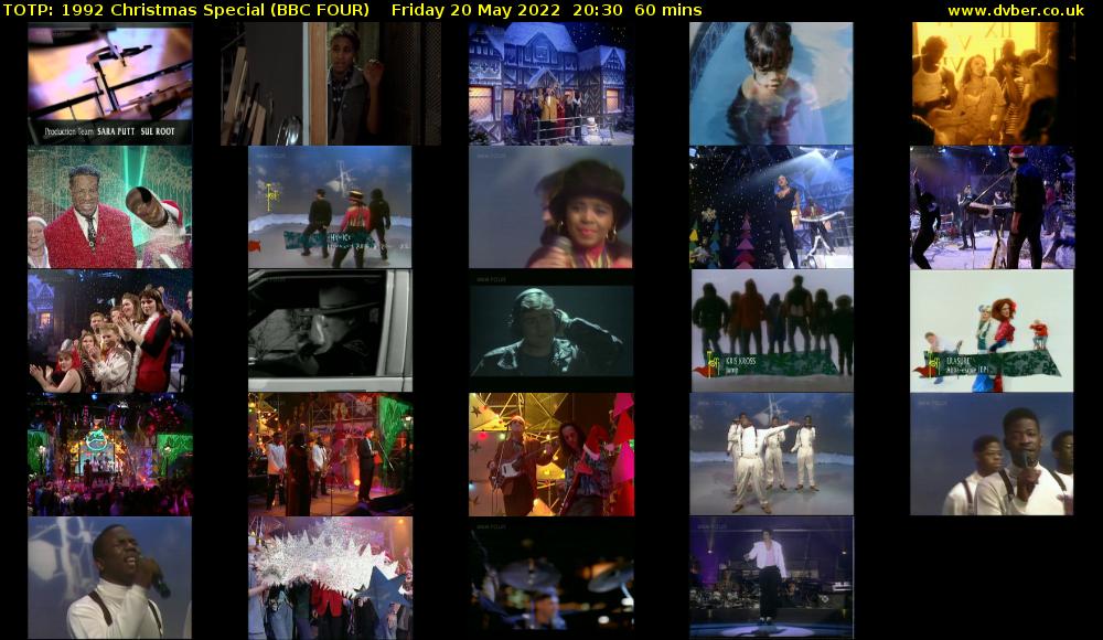 TOTP: 1992 Christmas Special (BBC FOUR) Friday 20 May 2022 20:30 - 21:30