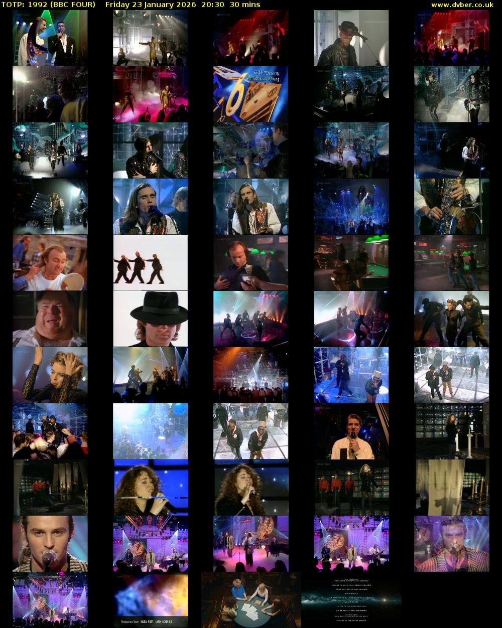 TOTP: 1992 (BBC FOUR) Friday 23 January 2026 20:30 - 21:00