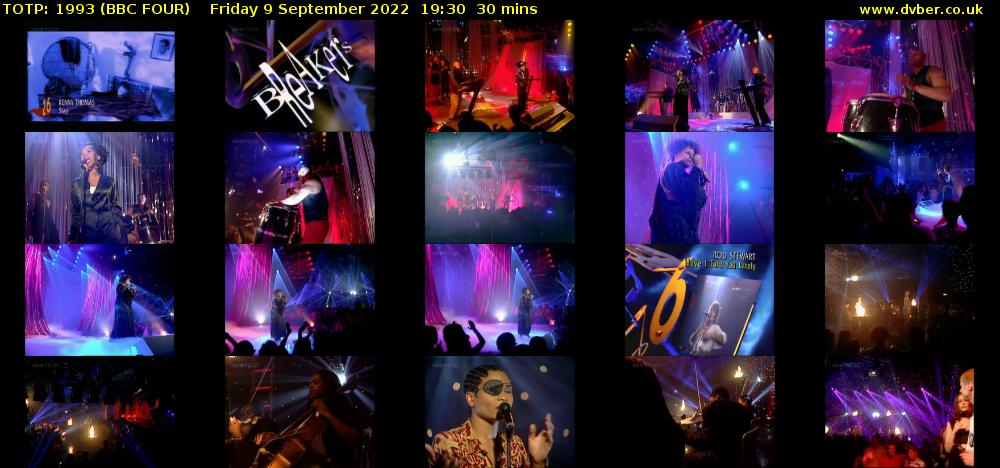 TOTP: 1993 (BBC FOUR) Friday 9 September 2022 19:30 - 20:00